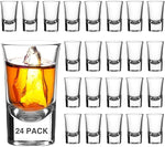 Load image into Gallery viewer, Ruckae 24 Pack 1 OZ Shot Glasses Set Shot Glass with Heavy Base Clear Shot Glasses Bulk for Vodka Tequila Whiskey Liquor