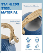 Load image into Gallery viewer, Tea Kettle,2.5 Quart Stovetop Tea Kettles Loud Whistle,Food Grade Stainless Steel Water kettles for Stove Top with Anti-hot Ergonomic Handle,Suitable for All Heat Sources