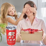 Load image into Gallery viewer, Personalized Tumbler with Mama Bear - Custom Coffee Mug Cup 20 Oz with Lid - Customized Christmas Gifts for Dad Mom - Birthday Gifts for Dad Mom (Mama/Papa-Bear)