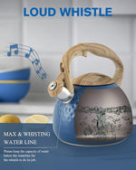 Load image into Gallery viewer, Tea Kettle,2.5 Quart Stovetop Tea Kettles Loud Whistle,Food Grade Stainless Steel Water kettles for Stove Top with Anti-hot Ergonomic Handle,Suitable for All Heat Sources