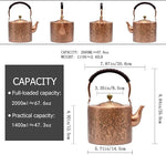 Load image into Gallery viewer, 67.6oz Copper Teapot, Tea Kettle For Stovetop Safe, Classic Non-Coating Pure Copper Tea Set with Stainless Steel Tea Ball For Loose Leaf, Large and Solid Tea Pot For 4-6 Cups (2000ml)