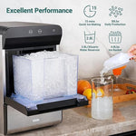 Load image into Gallery viewer, Gevi V2.0 Countertop Gemi Nugget Ice Maker | Self-Cleaning Pellet Ice Machine | Stainless Steel Housing |16.7''H Fits Perfectly Under Wall Cabinet | Silver with Viewing Window