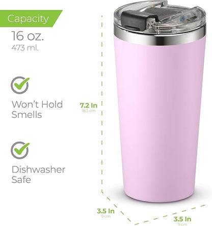 SIPX™ Triple-Insulated Tumblers - 16oz. Premium Modern Tumbler With Lid, insulated Cup Keeps Hot For 6 Hours, Stainless Steel Tumbler Made Of Sustainable Material, Coffee Travel Mug For Home & Office