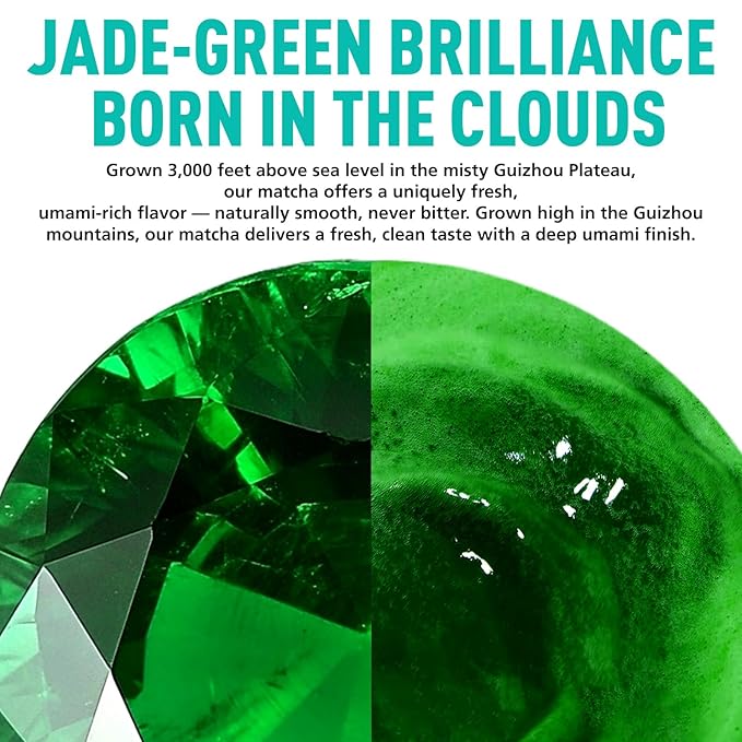 Emerail Ceremonial Grade Matcha Green Tea Powder, Premium First Harvest Unsweetened, 100% Pure Matcha for Lattes, Smoothies, and Baking (40g / 1.4oz)