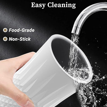 Milk Frother Electric,Syslux 4 IN 1 Automatic Warm and Cold Milk Foamer,Quiet Operation,Effortless Foam,Unique Diamond Design,Temperature Control,for Coffee Latte, Cappuccino,Macchiato,Chocolate