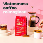 Load image into Gallery viewer, Copper Cow Premium Vietnamese Ground Coffee, 24 OZ | Churro Flavored Coffee | Dark Roast Made with Real Cinnamon | Vietnamese Coffee