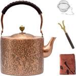 Load image into Gallery viewer, 67.6oz Copper Teapot, Tea Kettle For Stovetop Safe, Classic Non-Coating Pure Copper Tea Set with Stainless Steel Tea Ball For Loose Leaf, Large and Solid Tea Pot For 4-6 Cups (2000ml)