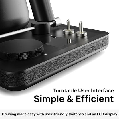 DJ Electric Gooseneck Kettle for Pour Over Coffee & Tea - Water Boiler - Turntable Design - Quick Heating & Temperature Control - Copper