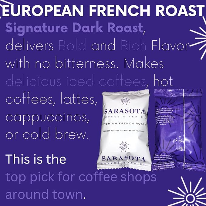 Sarasota Coffee Ground Packets | Gift Set Assorted Variety Sampler Packs | Medium, Colombian, & Dark Roast | Gourmet Low Acid Mold Free Individual Pouches for 12 Cup Coffee Maker | 2 Oz Bags, 36 Count