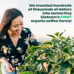 Load image into Gallery viewer, Copper Cow Premium Vietnamese Whole Bean Coffee, 12 OZ | Organic Classic | Dark Roast | Vietnamese Coffee