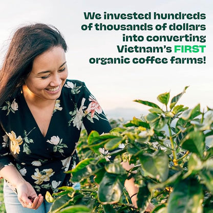 Copper Cow Premium Vietnamese Whole Bean Coffee, 12 OZ | Organic Classic | Dark Roast | Vietnamese Coffee