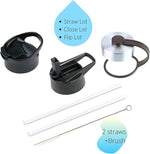 Load image into Gallery viewer, DRINCO Stainless Steel Water Bottle Spout Lid Vacuum Insulated Double Wall Water Bottle Wide Mouth (40oz 32oz 22oz 18oz 14oz) Leak Proof Keeps Cold or Hot (32 oz, 32oz Teal)