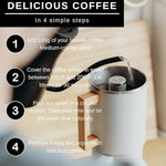 Load image into Gallery viewer, HASTINGS 68 Oz Pour Over Coffee Maker Set with Double Layer Reusable Stainless Steel Filter 8-Cup and Wood Handle - Dual Wall Heat Resistant Drip Coffee Brewer, Pour Over Coffee Dripper Carafe, Gray