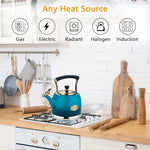 Load image into Gallery viewer, Tea Kettle Stainless Steel Teapot, Stainless Steel Teakettle for Stove Top with Heat Proof Ergonomic Handle 3.0 Quart