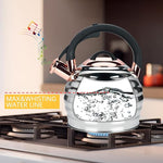 Load image into Gallery viewer, Tea Kettle for Stove Top Whistling Teapot, 3.2Q Tea Pot Stainless Steel Teakettle with Heat Proof Ergonomic Handle