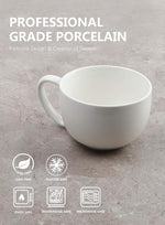 Load image into Gallery viewer, Sweese Porcelain 22oz Large Coffee Mugs Set of 4, Large Soup Mug with Handles Perfect for Coffee, Tea, Hot Chocolate, Microwave Safe, White