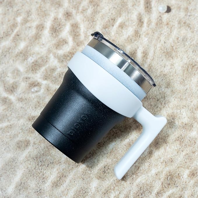 BJPKPK 10 oz Tumbler With Handle And Straw Stainless Steel Insulated Tumbler With Lid Reusable Metal Coffee Cups,Day Night