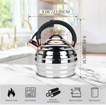 Load image into Gallery viewer, Tea Kettle for Stove Top Whistling Teapot, 3.2Q Tea Pot Stainless Steel Teakettle with Heat Proof Ergonomic Handle