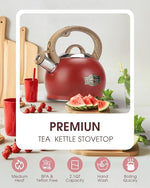 Load image into Gallery viewer, Tea Kettle for Stovetop, 2.1 Quart Loud Whistle Stovetop Teapots,Food Grade Stainless Steel Tea kettles for Stove Top with Anti-hot Ergonomic Handle,Suitable for All Heat Sources