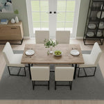 Load image into Gallery viewer, CIMOTA Modern Linen Dining Chair Set of 2, Mid Century Dining Room Chairs Fabric Upholstered Armless Side Chair with Black Sled Base for Dining Room, White Cream 2PCS