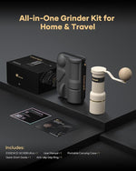 Load image into Gallery viewer, Cocinare ESSENCE GO B38 Ultra Manual Coffee Grinder – with Carrying Case Hand Grinder Capacity 30g, GhostEdge Ultra Burr &amp; 80 Grind Settings, Perfect for Pour-over, Espresso, Cold Brew (Vintage White)