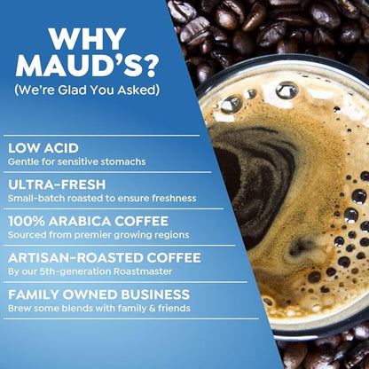 Maud's French Vanilla Coffee Pods, 100 ct, Medium Roast Coffee in Recyclable Single Serve Pods – 100% Arabica Coffee, Compatible with Keurig K Cups Maker