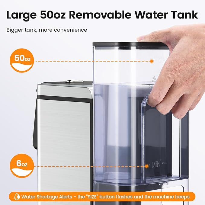 Single Serve Coffee Maker for K-Cup Pod and Grounds, Hot and Iced Coffee Maker, Strong Button Feature, 6 to 14oz Brew Sizes, 50oz Removable Reservoir, Up to 6.5 Inch Cup, Stainless Steel, Black