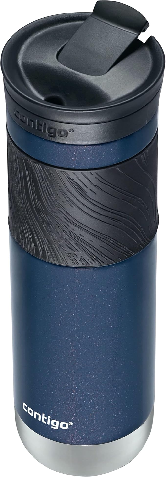 Contigo Byron Insulated Stainless Steel Travel Mug with Leak-Proof Lid 24oz Reusable Coffee Cup or Water Bottle BPA-Free Long-lasting ThermoLock Insulation Midnight Berry