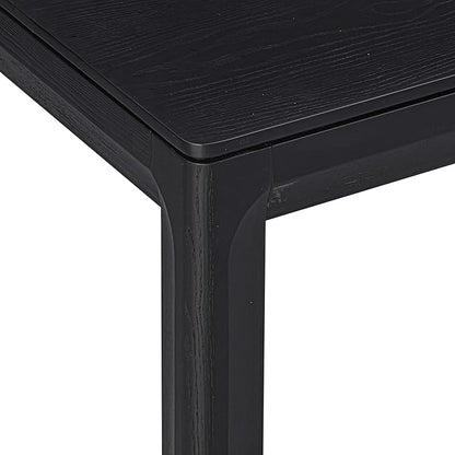 NTC Flow 55 Inch Modern Design, Rectangular Dinner Table for Dining Room, Living Room Furniture, Effortless Assembly, Burnt Black