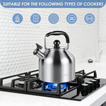Load image into Gallery viewer, Tea Kettle for Stove Top,304 Stainless Steel Tea Kettles,4L/4.2QT Tea Kettles for Kitchen,Camping,Traveling,Portable,Fast to Boil