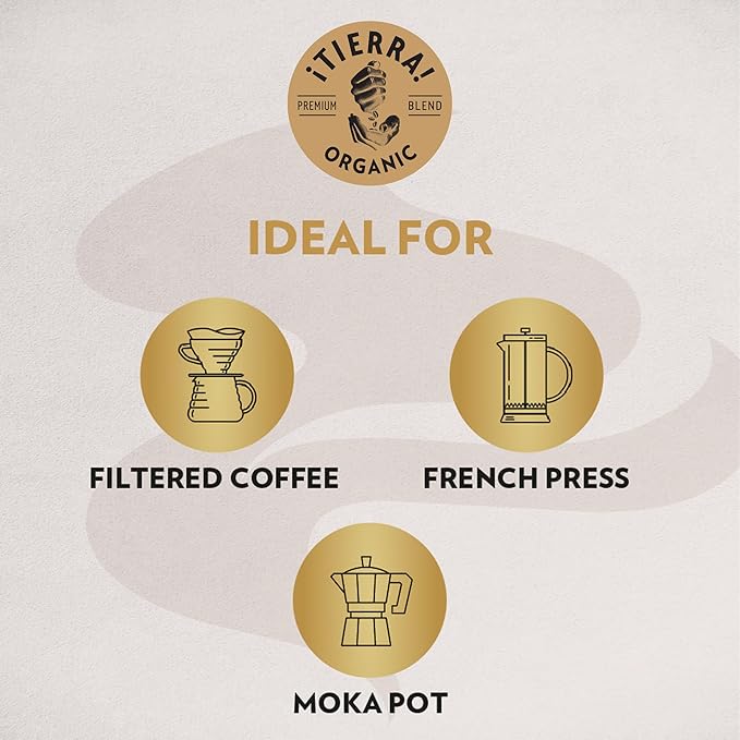 Lavazza ¡Tierra for Amazonia Whole Bean Coffee, Medium Roast, 100% Arabica, 10.5 oz Bag (pack of 6)