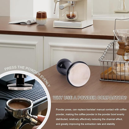 Barista-Grade Espresso Hand Tamper Set - 51mm Stainless Steel Coffee Calibrated Tamper with Adjustable Spring Pressure (3 Spring Weights) Coffee Machine Accessories