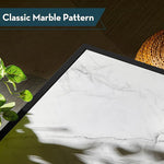 Load image into Gallery viewer, SAYGOER White Coffee Table,Small Square Coffee Table,Modern Center Table for Living Room Office 27.6 * 27.6 * 15.7 Inch, Easy Assembly, White Faux Marble Top