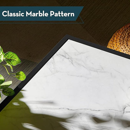 SAYGOER White Coffee Table,Small Square Coffee Table,Modern Center Table for Living Room Office 27.6 * 27.6 * 15.7 Inch, Easy Assembly, White Faux Marble Top