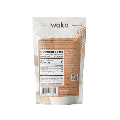 Waka Instant Tea – Black & Strawberry Green Tea Powder Sample Bundle – Unsweetened, No Sugar Added – 100% Tea Leaves – 4 x 0.45 oz Packs (Makes Up to 20 Cups or 5 Quarts Each)