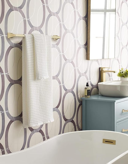 Amerock BH36024BBZ | Golden Champagne Towel Bar | 24 in (610 mm) Towel Rack | Mulholland | Bathroom Towel Holder | Bathroom Hardware | Bath Accessories