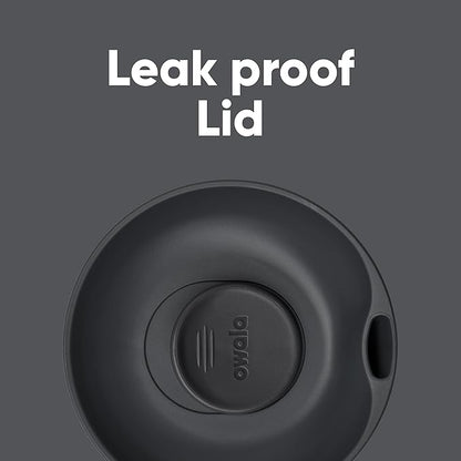 Owala SmoothSip Slider Insulated Stainless Steel Coffee Tumbler, Reusable Iced Coffee Cup, Hot Coffee Travel Mug, BPA Free 20 oz, Grey/Blue (High Dive)