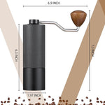 Load image into Gallery viewer, Generic Manual coffee grinder Capacity 25 grams, stainless steel tapered burrs - wooden handle - adjustable internal settings, dual bearing positioning, MCG2401, Black