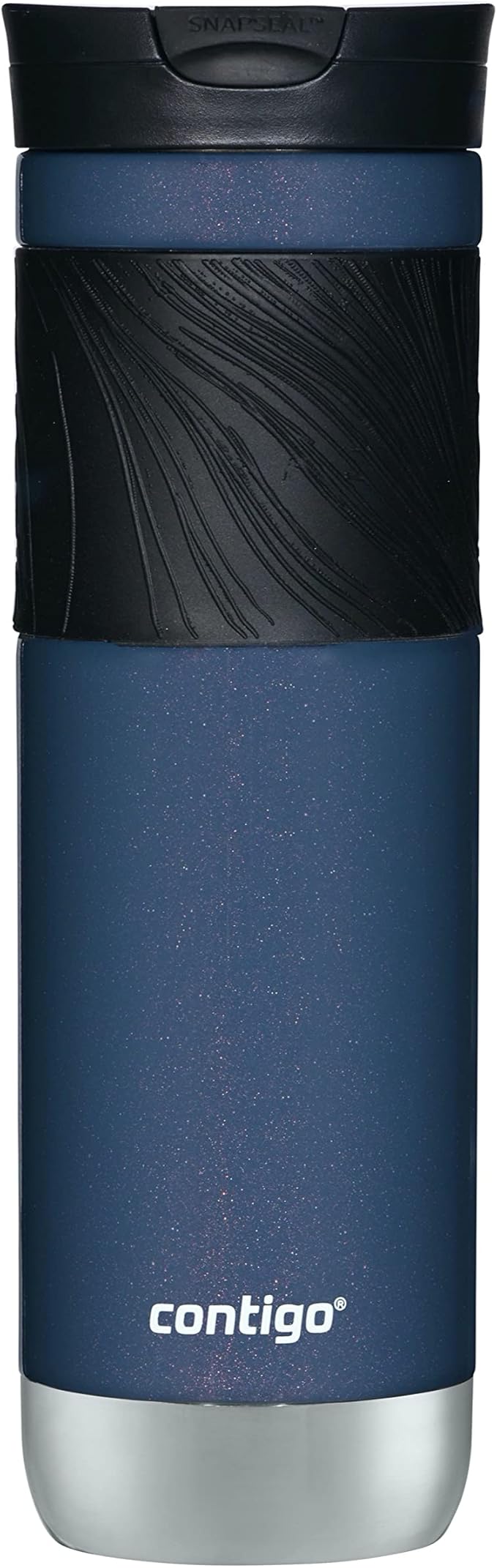 Contigo Byron Insulated Stainless Steel Travel Mug with Leak-Proof Lid 24oz Reusable Coffee Cup or Water Bottle BPA-Free Long-lasting ThermoLock Insulation Midnight Berry