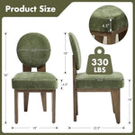 Load image into Gallery viewer, Mid-Century Modern Walnut Dining Chairs Set of 4, Vintage Green Wooden Kitchen Chairs, Retro Upholstered Velvet Cushioned Seat with Curved Backrest, Armless Accent Side Chair for Bedroom