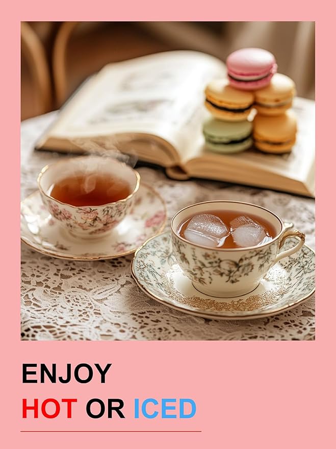 TeeLux Earl Grey Tea Bags, Premium Black Tea Blended with Natural Bergamot Flavor, Refreshing & Mellow Taste, Enjoy Hot or Iced, 100 Count