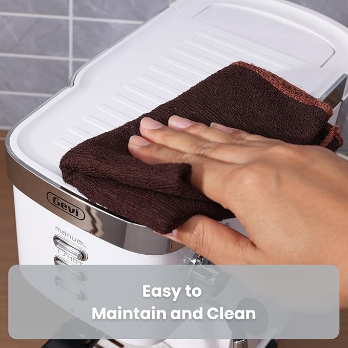 Gevi Espresso Machine 20 Bar High Pressure,Compact Espresso Maker with Milk Frother Steam Wand,Cappuccino,Latte Maker with Adjustable Shot Volume for Home,Gift for Mom and Dad