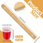 Load image into Gallery viewer, 4 Person shot ski Board 57'' x 3.9'' Vintage Wooden Board with 50 Plastic Shot Glasses and 1 Marker Pen Rustic Retro Ski for Gathering Birthday Party Wedding(Natural Color)