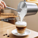 Load image into Gallery viewer, Secura 4-in-1 Automatic Milk Frother, 17oz Teflon-Free Stainless Steel Jug, Hot/Cold Foam Maker &amp; Milk Warmer for Latte, Cappuccino, Macchiato, Hot Chocolate, Includes Silicone Spatula &amp; 2 Whisks