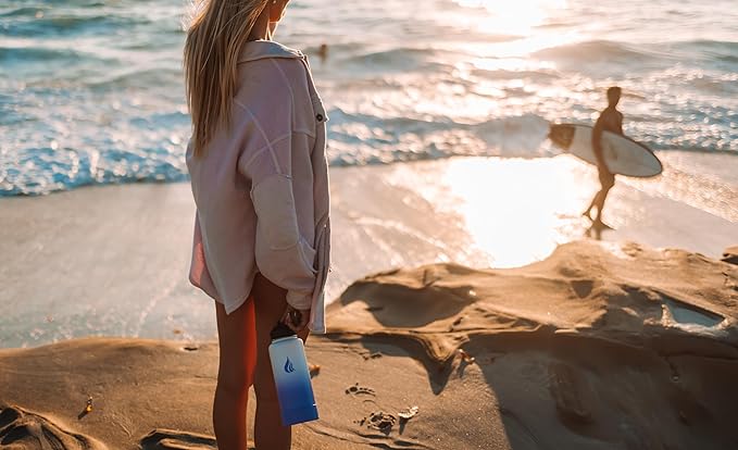 HYDRO CELL Stainless Steel Insulated Water Bottle with Straw - For Cold & Hot Drinks - Metal Vacuum Flask with Screw Cap and Modern Leakproof Sport Thermos for Adults (Lavender/White 40oz)