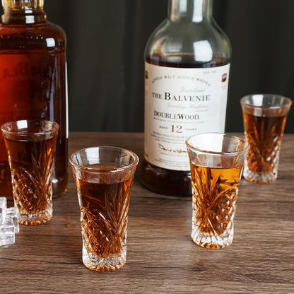 BCnmviku 6Pack Shot Glasses 65ML/2.2OZ Tequila Glasses Heavy Base Cordial Glasses