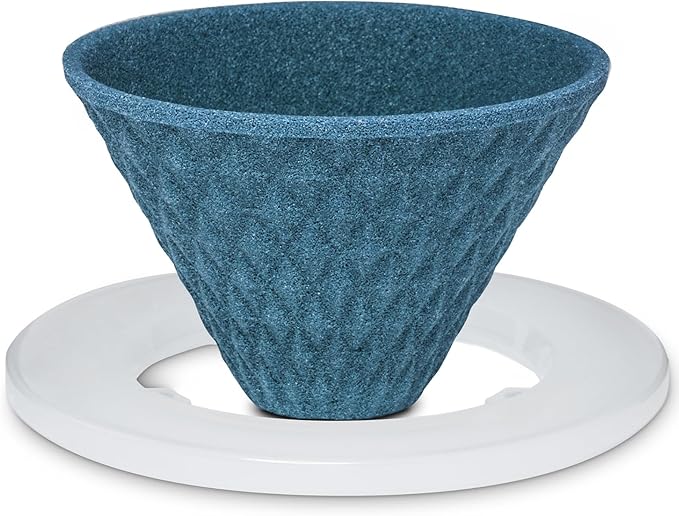 Ceramic Reusable Coffee Filter Pour Over Dripper Paperless Sustinable ekubo one drip 1-2 Cup Made in Japan (Green)