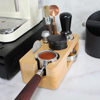 Espresso Tamper,Stainless Steel Ripple Base Coffee Tamper,Espresso Accessories,Calibrated Loaded Espresso Tamper,Ergonomic Handle Espresso Tamper,Fits Most Portafilters,Espresso Tamper (Black, 51mm)