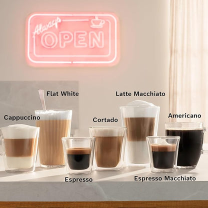 Bosch 800 Series Fully Automatic Espresso and Coffee Machine – 36 Drinks with Coffee World, Cold Brew, Double Cup, Integrated Milk Container, Smart Features, in Stainless Steel TQU60703