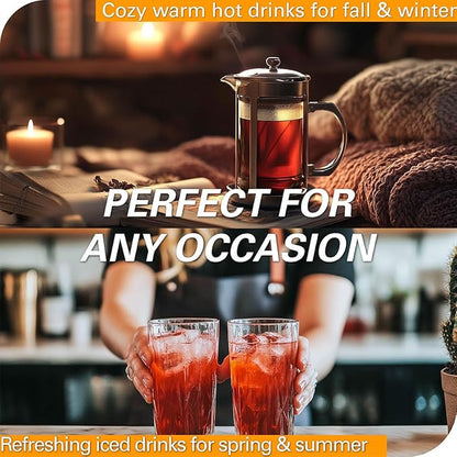 WT WEETEE Orange Spice Herbal Tea Bags, 2.5g x 50 Counts, Sweet Spices Tea Includes Cinnamon, Clove, Orange Peel, Rose Hips, Hibiscus & More, Natural Caffeine-free